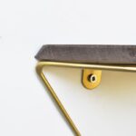 Ραφιέρα Fio καρυδί χρυσό ξύλο μεταλλικό πλαίσιο 34x13x45εκ ed8173 - Image 4