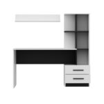 Γραφείο βιβλιοθήκη Alaska White μοριοσανίδα 120x60x74cm ed817 - Image 3