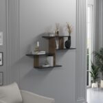 Ραφιέρα Sitil ανθρακί καρυδί μελαμίνη 122x20x64εκ ed8181 - Image 5