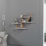 Ραφιέρα Sitil άσπρο δρυς μελαμίνη 122x20x64εκ ed8182 - Image 4