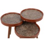 Σετ τραπεζιών σαλονιού Bella καρυδί χρώμα 39x39x60 5cm ed8187 - Image 4