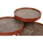 Σετ τραπεζιών σαλονιού Bella καρυδί χρώμα 39x39x60 5cm ed8187 - Image 3