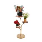 Βοηθητικό τραπέζι Dieci ξύλο καρυδί μέταλλο 35x85cm ed8188 - Image 5