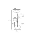 Βοηθητικό τραπέζι Dieci ξύλο καρυδί μέταλλο 35x85cm ed8188 - Image 2