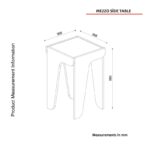 Βοηθητικό τραπεζάκι Mezzo 36 8x58cm μελαμίνη άσπρη ed8191 - Image 2