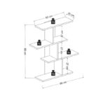 Ράφι τοίχου Karbon ανθρακί μελαμίνη 88x20x89cm ed8198 - Image 2