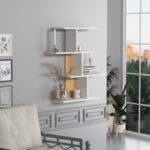 Ράφι τοίχου Karbon άσπρη oak μελαμίνη 88x20x89cm ed8199 - Image 5