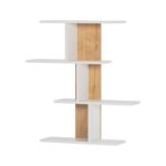 Ράφι τοίχου Karbon άσπρη oak μελαμίνη 88x20x89cm ed8199 - Image 3