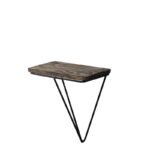 Ραφιέρα Phalaenopsis μαύρο σκούρο καρυδί ξύλο μεταλλικό πλαίσιο 27x15x30εκ ed8201 - Image 3