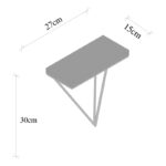 Ραφιέρα Phalaenopsis μαύρο σκούρο καρυδί ξύλο μεταλλικό πλαίσιο 27x15x30εκ ed8201 - Image 2