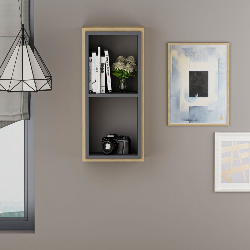 8208_0-800x800 Ράφι τοίχου Zera Sapphire Oak ανθρακί μελαμίνη 35x19 6x72cm ed8208 - Image 1