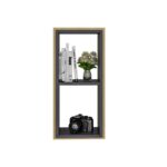 Ράφι τοίχου Zera Sapphire Oak ανθρακί μελαμίνη 35x19 6x72cm ed8208 - Image 4