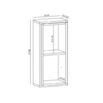 Ράφι τοίχου Zera Sapphire Oak ανθρακί μελαμίνη 35x19 6x72cm ed8208 - Image 2