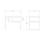 Τραπέζι σαλονιού Wengen Sapphire μελαμίνη 60x40x52εκ ed8209 - Image 2