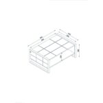 Τραπεζάκι σαλονιού Firma 94 4x64 5x38cm μελαμίνη μέταλλο ed820 - Image 2