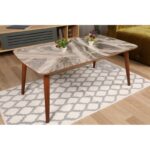 Τραπέζι σαλονιού Tina καρυδί μελαμίνη 100x60x41 5εκ ed8213