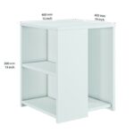 Βοηθητικό τραπέζι Rome άσπρη μελαμίνη 40x50cm ed8219 - Image 3