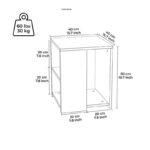 Βοηθητικό τραπέζι Rome άσπρη μελαμίνη 40x50cm ed8219 - Image 2