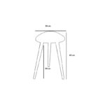 Βοηθητικό τραπέζι Tre 38x60cm ξύλο ed8222 - Image 2