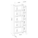 Βιβλιοθήκη Nina άσπρο μελαμίνη 65x15x150εκ ed8223 - Image 2