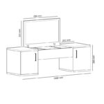 Τουαλέτα κρεβατοκάμαρας Parete 100x74 1cm μελαμίνη ed822 - Image 2