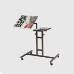 Βοηθητικό τραπέζι σαλονιού τραπέζι laptop Glen άσπρο μαύρο 37x40x87cm ed8230 - Image 4