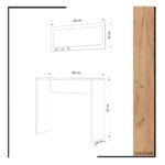 Γραφείο Salerno oak μελαμίνη 80x30x82cm ed8234 - Image 2