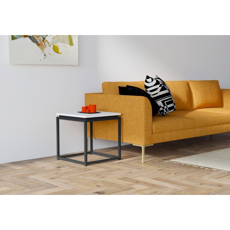 8239_0-800x800 Βοηθητικό τραπεζάκι Daffo λευκό 45x45 5cm ed8239 - Image 1