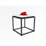 Βοηθητικό τραπεζάκι Daffo λευκό 45x45 5cm ed8239 - Image 5