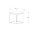 Βοηθητικό τραπεζάκι Daffo λευκό 45x45 5cm ed8239 - Image 2