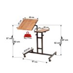 Βοηθητικό τραπέζι σαλονιού τραπέζι laptop Glen Atlantic pine 37x40x87cm ed823 - Image 3