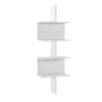 Ράφι τοίχου Otto άσπρη μελαμίνη 45x22x132cm ed8240 - Image 4