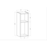 Κομοδίνο Salo ανθρακί μελαμίνη 23 2x22x59 6cm ed8241 - Image 2