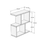 Βοηθητικό τραπεζάκι Zet Sapphire χρώμα μελαμίνη 45x17x51 4cm ed8256 - Image 2