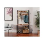 Έπιπλο εισόδου Kia δρυς μελαμίνη μεταλλικό πλαίσιο 86x30x172εκ ed825