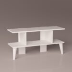 Έπιπλο τηλεόρασης Lago άσπρο 90x31 3x45cm ed8265 - Image 4