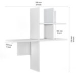 Ράφι τοίχου Balance άσπρη μελαμίνη 74x22x75cm ed8278 - Image 3