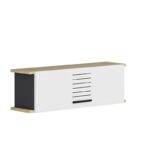 Ραφιέρα Rafdawn Sapphire δρυς άσπρο μελαμίνη 90x27 4x29 2εκ ed8283 - Image 3