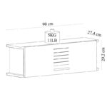 Ραφιέρα Rafdawn Sapphire δρυς άσπρο μελαμίνη 90x27 4x29 2εκ ed8283 - Image 2