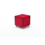 Σκαμπώ Mabel κόκκινο 40x40cm ed8289 - Image 3