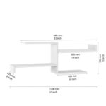 Ράφι τοίχου Derosso άσπρη μελαμίνη 105x22x40cm ed8290 - Image 3