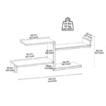 Ράφι τοίχου Derosso άσπρη μελαμίνη 105x22x40cm ed8290 - Image 2