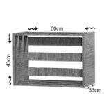 Κομοδίνο Fuego καρυδί 60x33x43cm ed8300 - Image 2