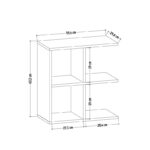 Βοηθητικό τραπεζάκι Hamlet άσπρη ανθρακί μελαμίνη 59 6x29 6x63 2cm ed8313 - Image 2