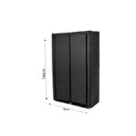 Ντουλάπα Bez μαύρο ύφασμα μεταλλικό πλαίσιο 96x40x146εκ ed8317 - Image 2