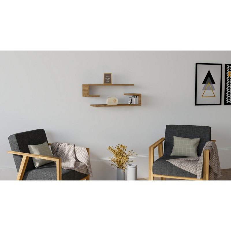 8318_0-800x800 Ράφι τοίχου Eldo καρυδί χρώμα μελαμίνη 60x19 6x15cm ed8318 - Image 1