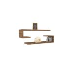 Ράφι τοίχου Eldo καρυδί χρώμα μελαμίνη 60x19 6x15cm ed8318 - Image 4