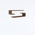 Ράφι τοίχου Eldo καρυδί χρώμα μελαμίνη 60x19 6x15cm ed8318 - Image 3