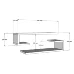 Ράφι τοίχου Eldo καρυδί χρώμα μελαμίνη 60x19 6x15cm ed8318 - Image 2