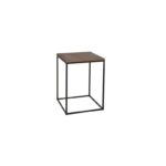 Βοηθητικό τραπέζι Atlantis καρυδί μελαμίνη μέταλλο 45x45cm ed8331 - Image 3